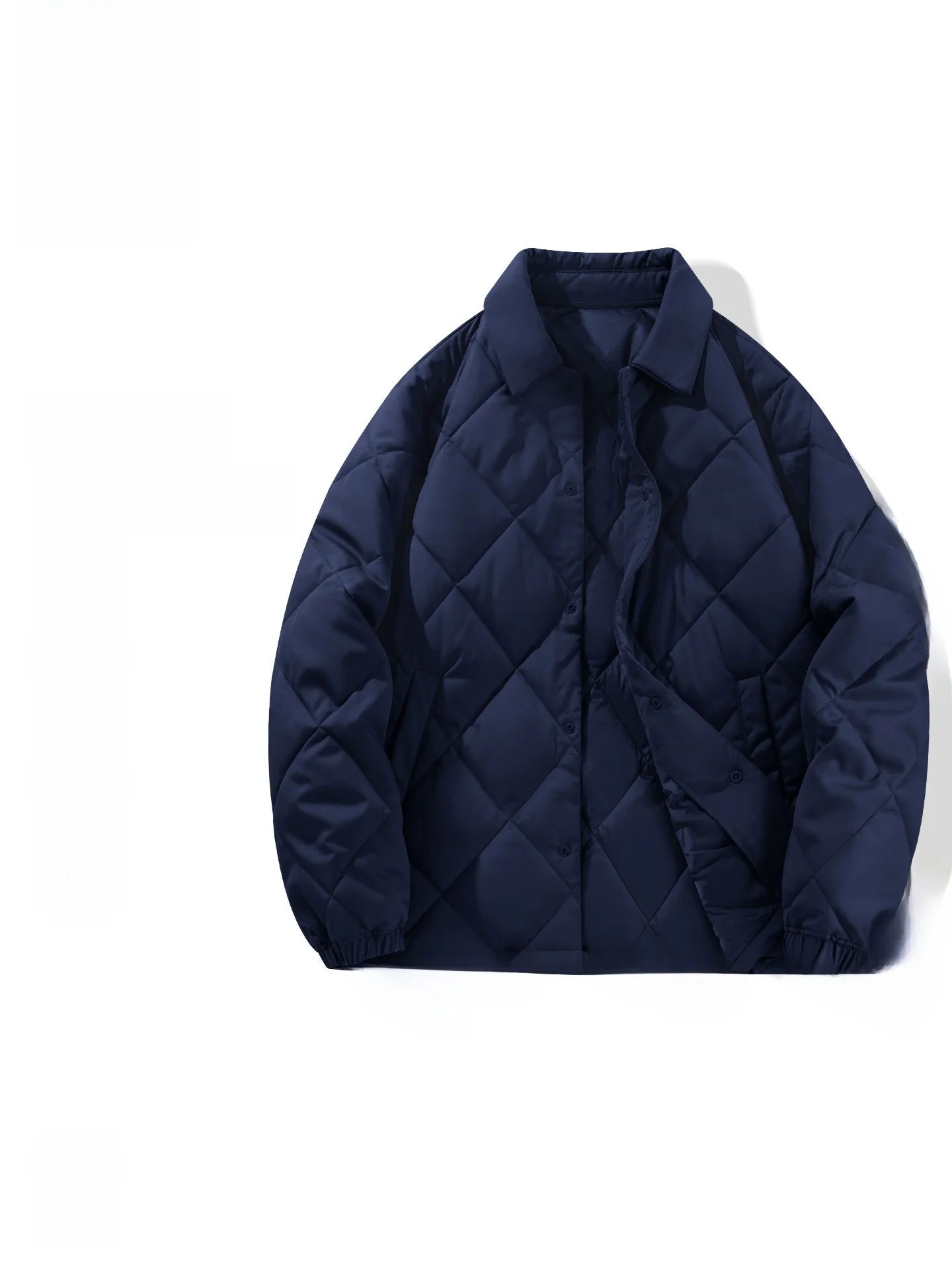 

Heavy Cotton Jaet Men's Winter Thiened Fce Lined Lightweight Monkey Mouth Jaet Pure Color Cotton Coat