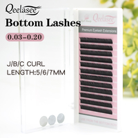 Qeelasee Bottom Volume Lashes Lower Lashes Under Eyelash Extensions 5/ 6 /7mm Short Lash Eyebrow Lashes Makeup Maquillaje Cilios