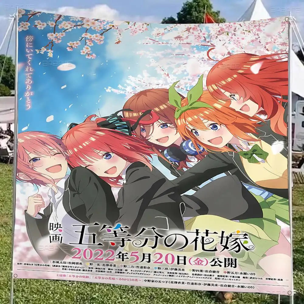 Anime The Q-Quintessential Q-Quintuplets Banner Kunstdruck Japanische Wandflagge Anime Wandbehang Home Decor