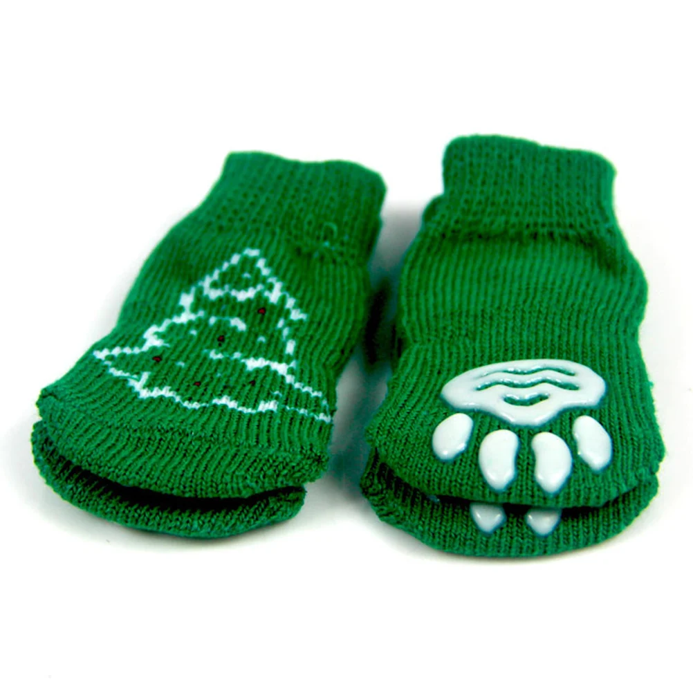 

4Pcs Pet Socks Comfortable Warm Thermal Cotton Winter Christmas Stockings for Small Dogs Cats Soft Protective AntiSlip