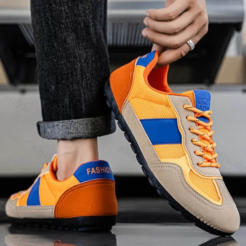

Men's Fashion Trend Casual Versatile Non Slip Single Shoes 2025 Spring New Meah Breathable Comfortable Low Top Lace Up Sneakers