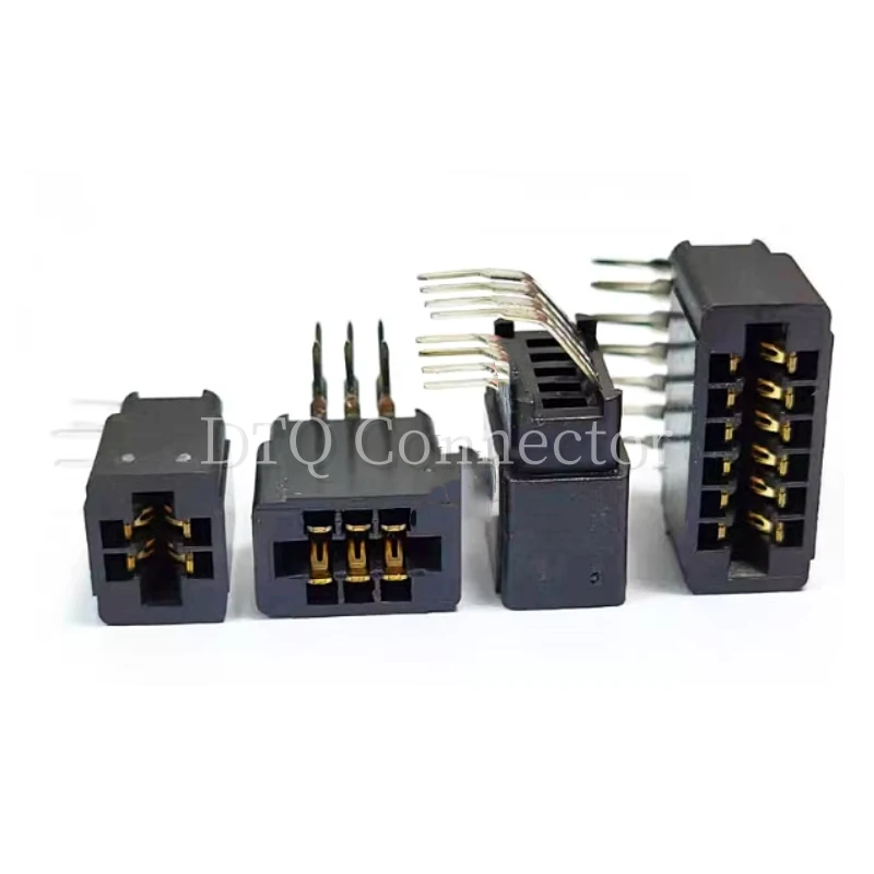 5PCS 2.54mm pitch Curved Pin Edge Card Connector Slot bus socket Gold finger socket PCB board socket Curved Pin 2*2P ~ 2*43P