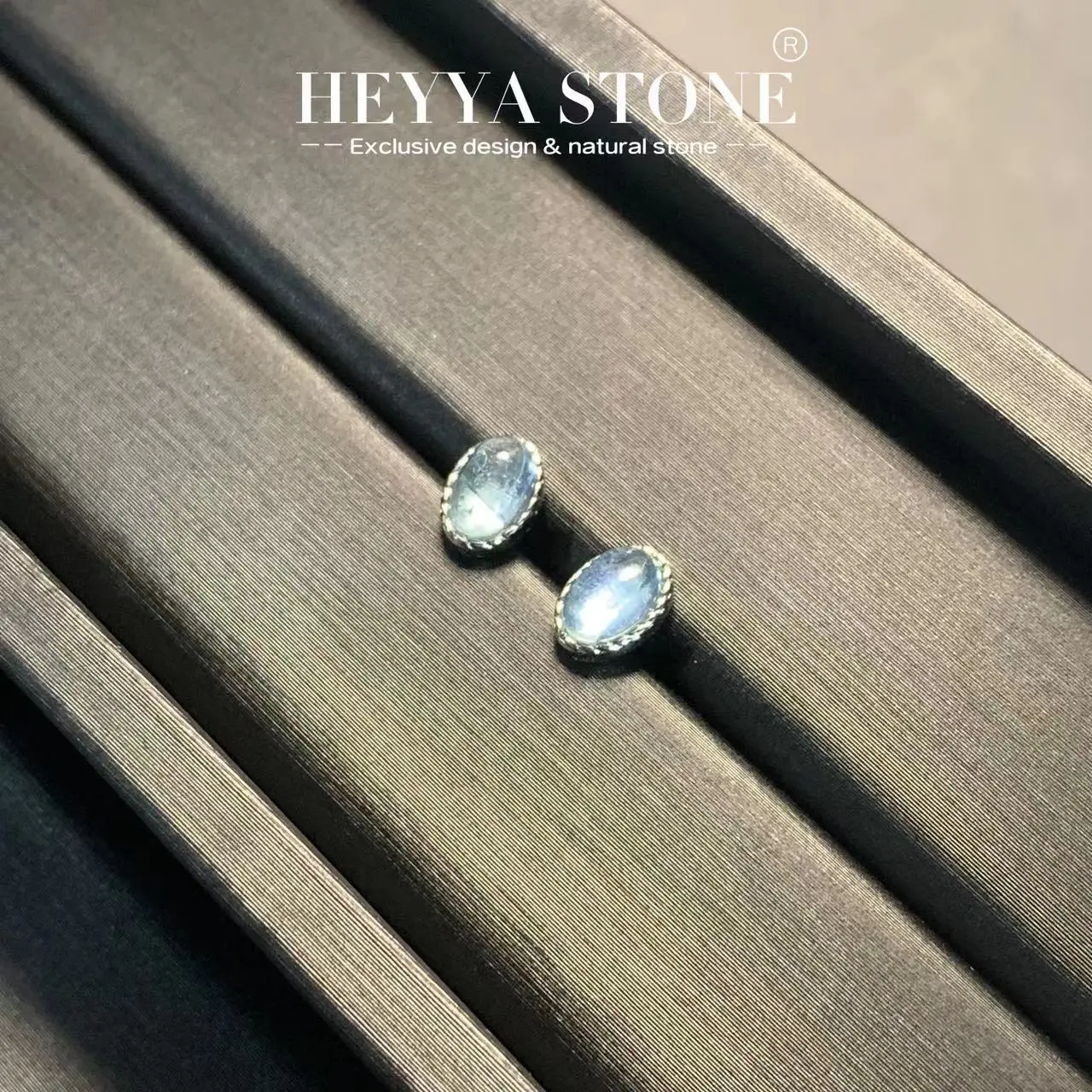 HEYYA STONE Oval Natural Aquamarine Stud Earrings For Women 925 Silver Square Simple Fine Jewelry Stone Gemstone Classic Style