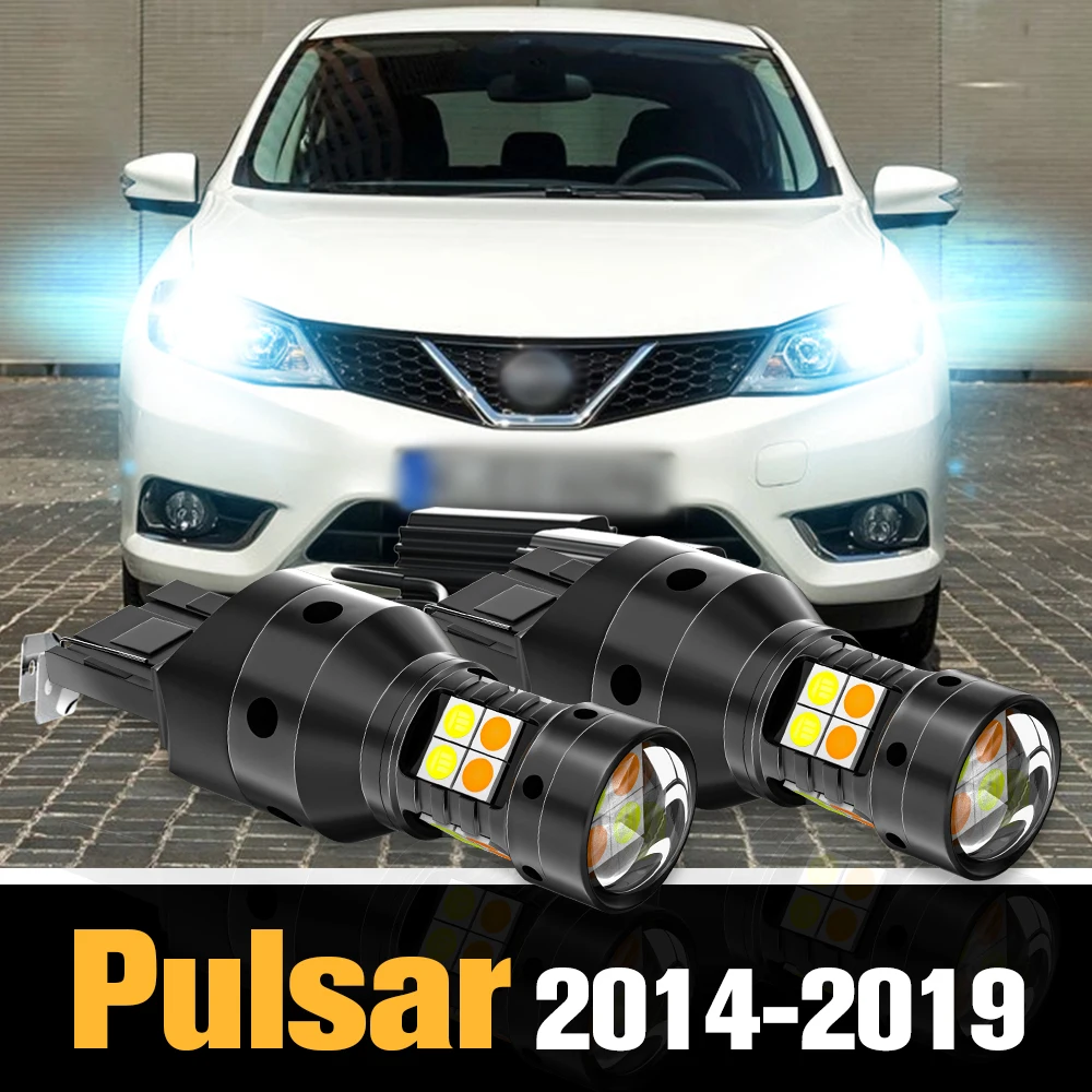 

2pcs Canbus LED Dual Mode Turn Signal+Daytime Running Light DRL Accessories For Nissan Pulsar C13 2014-2019 2015 2016 2017 2018