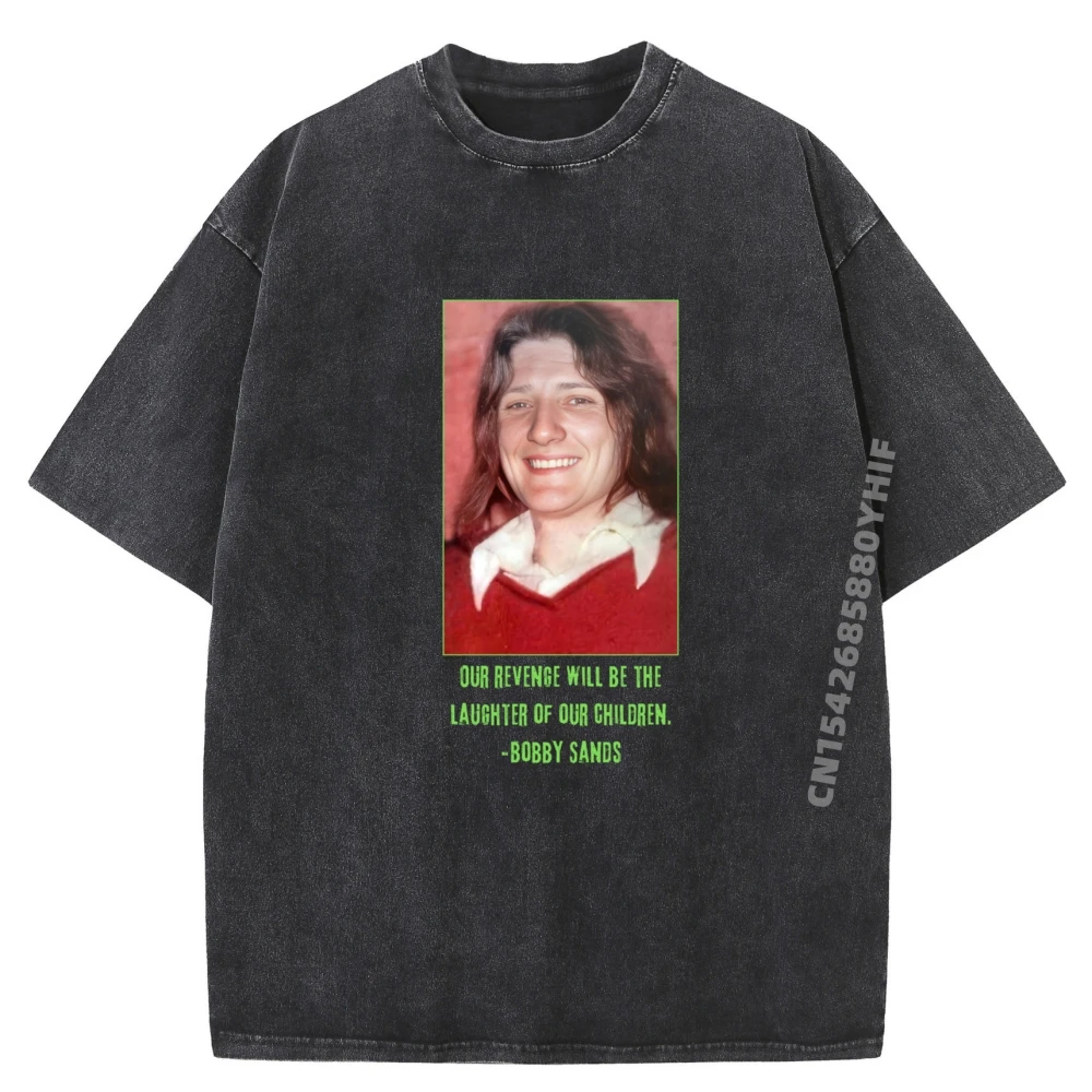 

Newest Graphic Tees Irish Republican Bobby T-shirts For Men Retro Washed Printing Tees Mens Designer Clothes