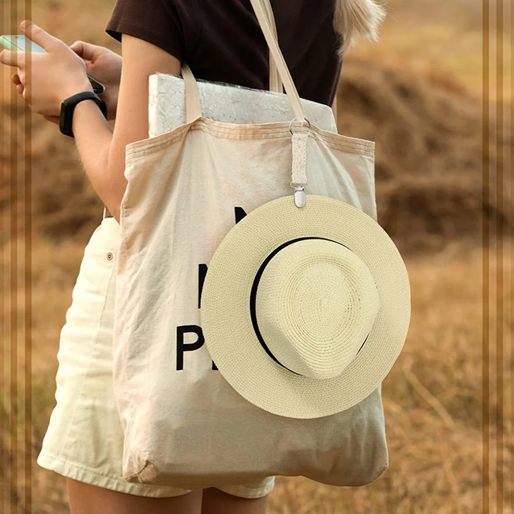 

2pcs Lace Hat Clips Multi-Functional Portable Sweater Shawl Bag Holder Travel Luggage Backpack Accessories Lightweight Elegant