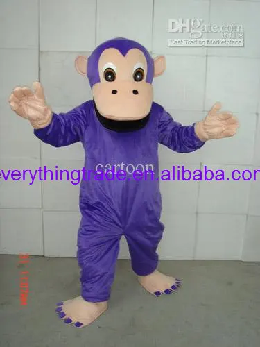 New Adult Hot Sale Foam Cute Purple Gorilla Cartoon Mascot Costume Plush Christmas Fancy Dress Halloween Mascot Costume