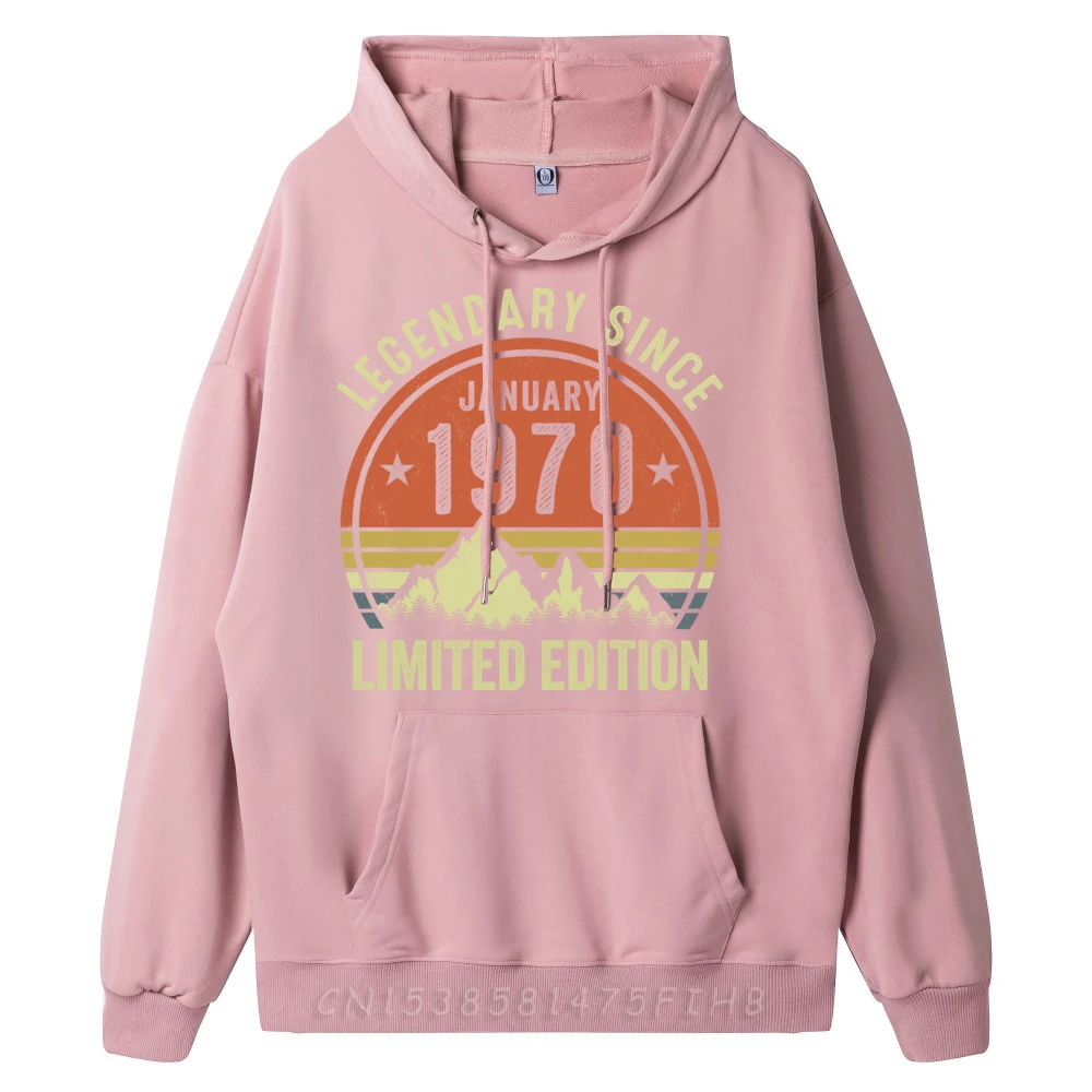 Legendary Since January 1970 Limited Edition 55th Birthday Oversized Hoodie Men Men Vintage Pullover Hoodies Tops Hoodie