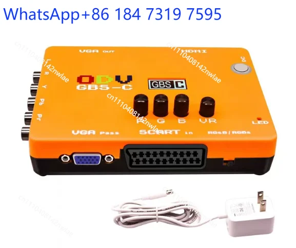ODV-GBS-C AIO OSSC Control RGBS/YPBPR/RGBHV to VGA Compatible Low Resolution Video Converter Adapter US Plug XQ
