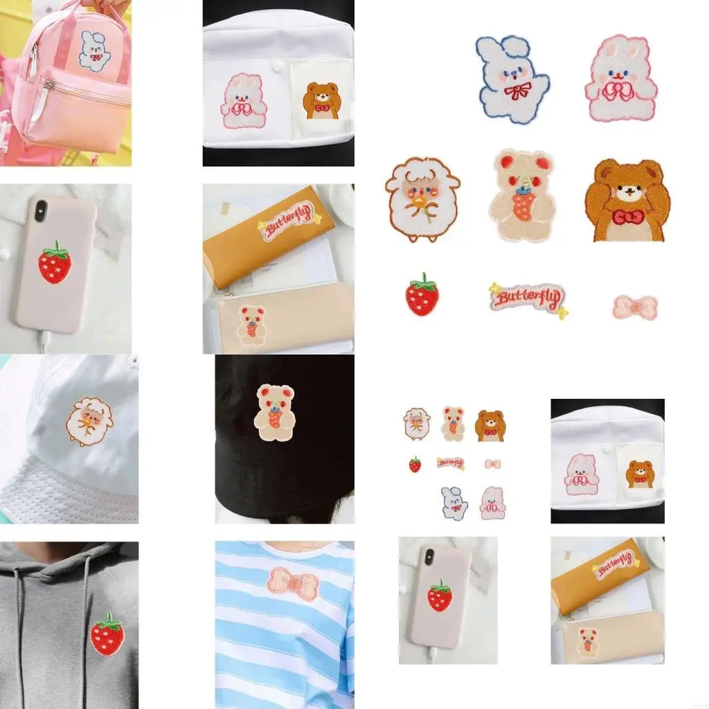 

8 ПК мультфильм, вышитые животны