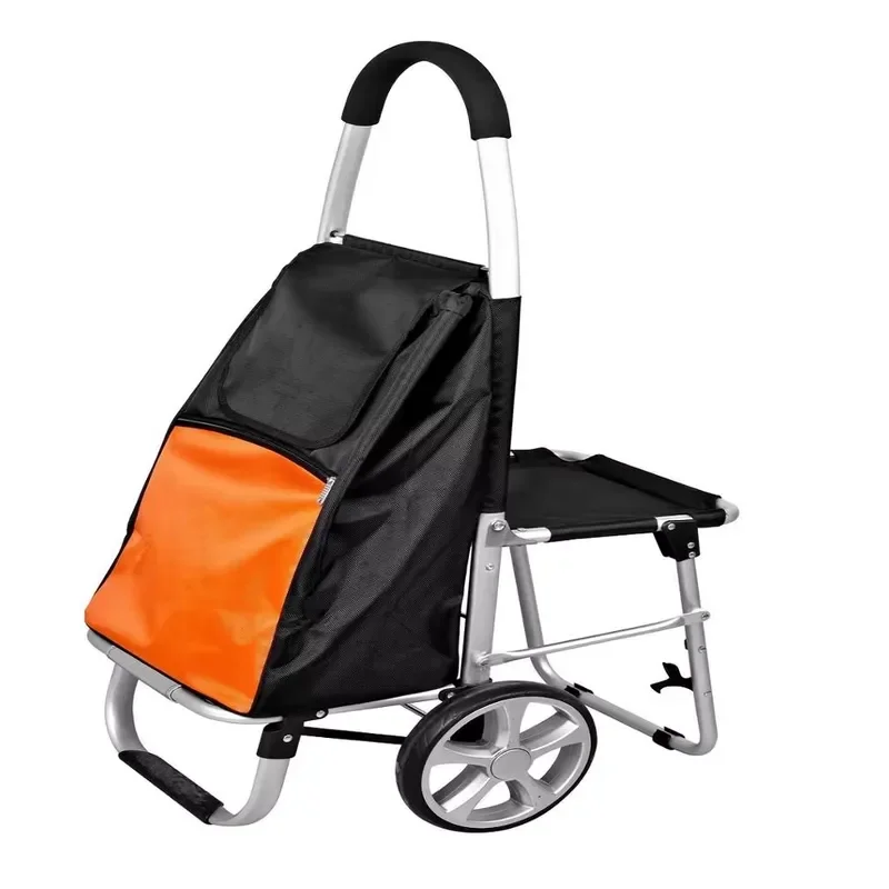for  Wheeled Premium Shopping Cart with Aluminum Seats