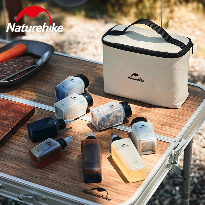 

Naturehike 6/8Pcs Outdoor Spice Shaker Seasoning Dispenser Spice Containers Camping Cookware Spice Kit Set with Storage Bag