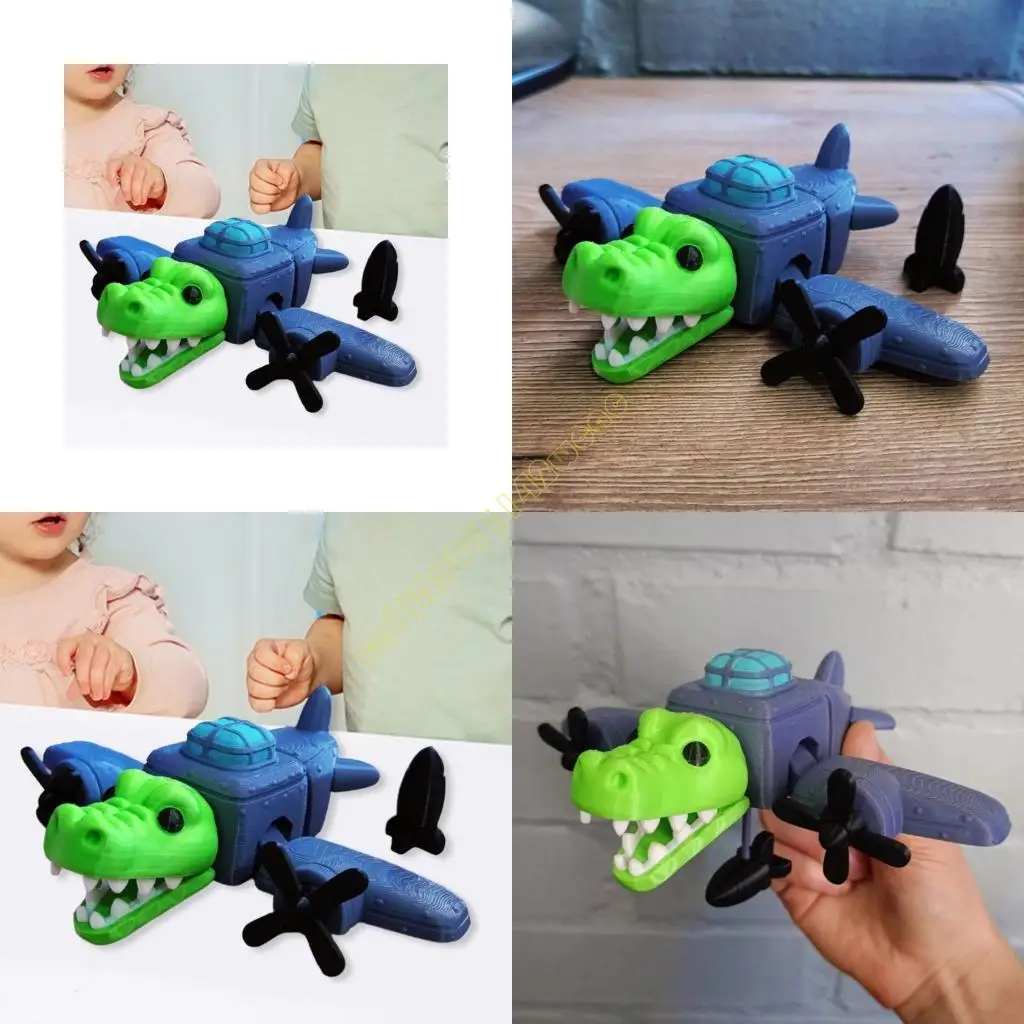 

Movable Joints Fighter Model Figurine Printing Animal Aircraft Statue Tabletop Decoration For Adult Office DXAD