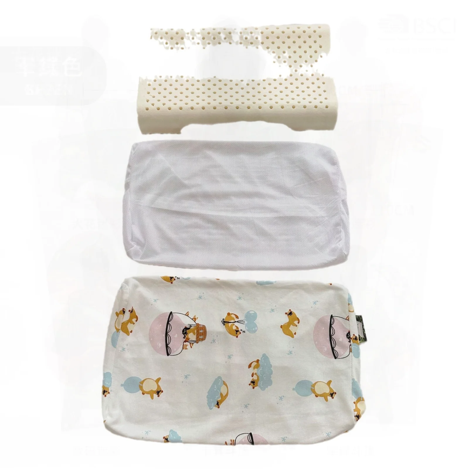 Children's Cotton Latex Pillowcase 30x50 Baby Pillow Liner Cover Pink Heart-shaped Koala Design Single Pack Bedding Accessory