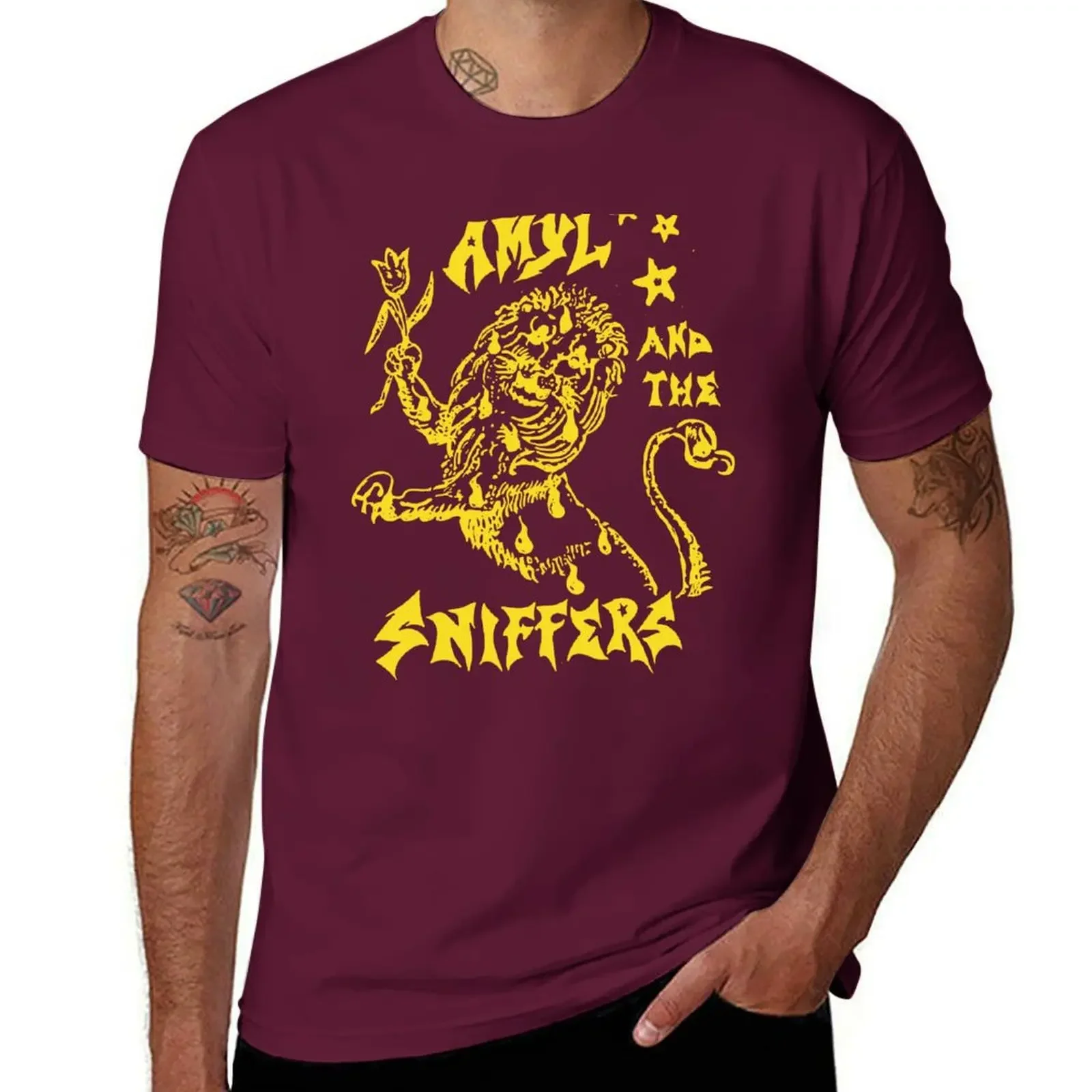 Tees Oversizeds Aesthetic Clothing Funny T Shirts for Men Amyl and The Sniffers T-Shirt Funnys Graphic Oversized Men Clothing