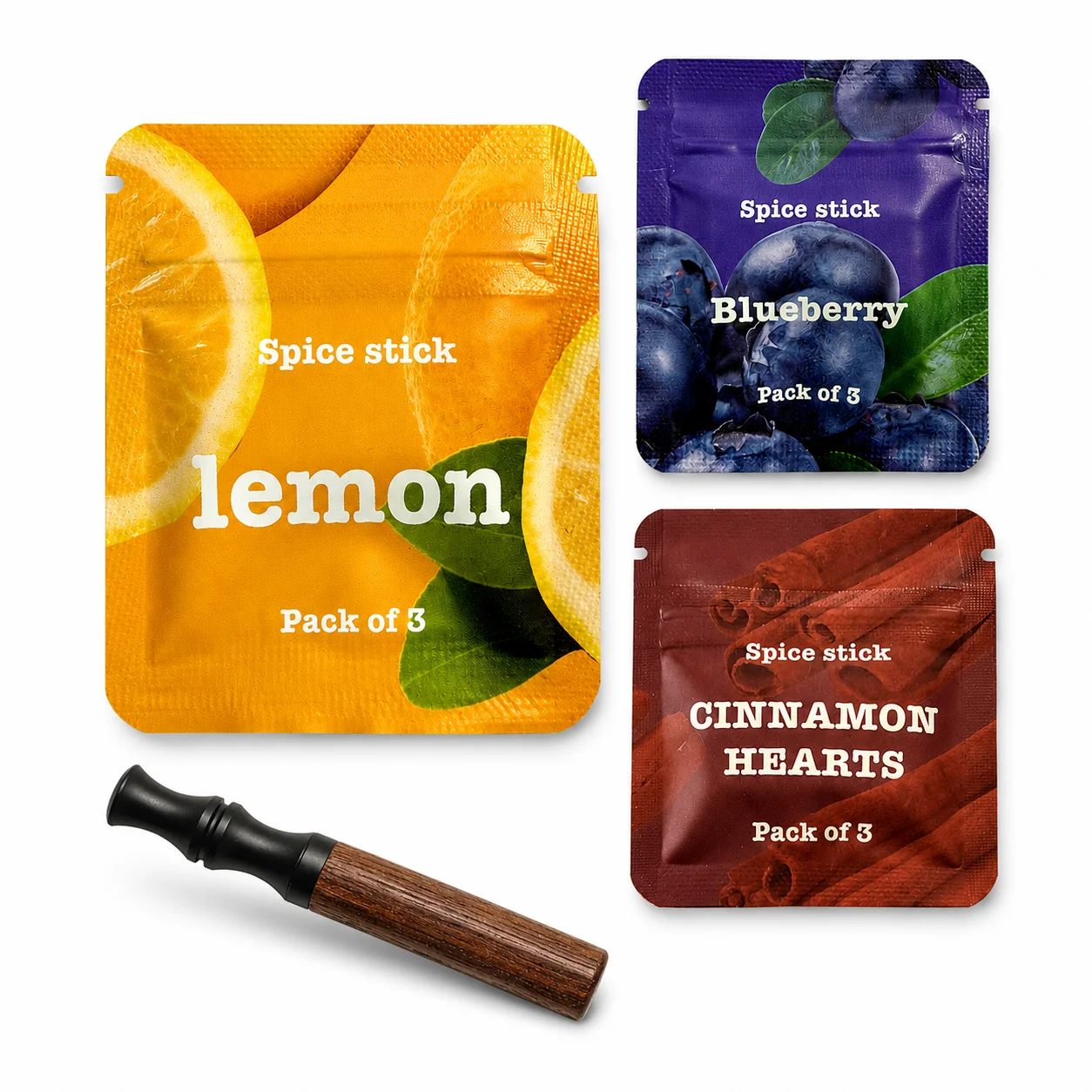 Quit Smoking Sticks Portable Wooden Nasal Inhaler Aroma Spice Sticks Kit With Scent Aid Natural Fruit Scent Stress Relief Stick