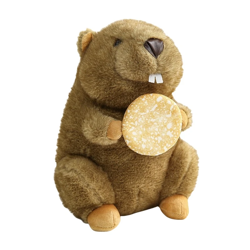 Hot Kawaii Handgemaakte Zachte Groundhog Pop Gevulde Knuffel Cartoon Anime Leuke Kinderen Verjaardagscadeau Allerheiligen Aanwezig