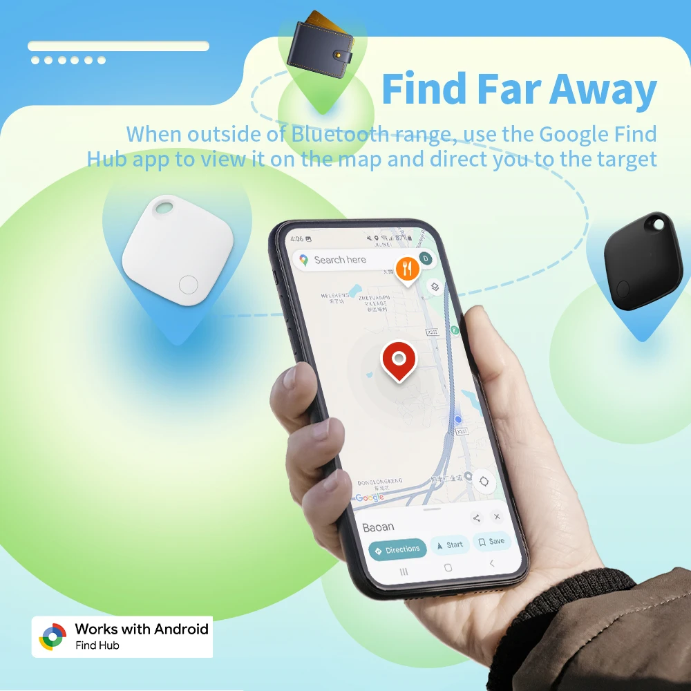 Android ロケーション トラッカー アプリ Google の Find Hub アプリ用のリモート位置特定ファインダー Samsung Pixel Xiaomi GMS 用のナビゲーション デバイス