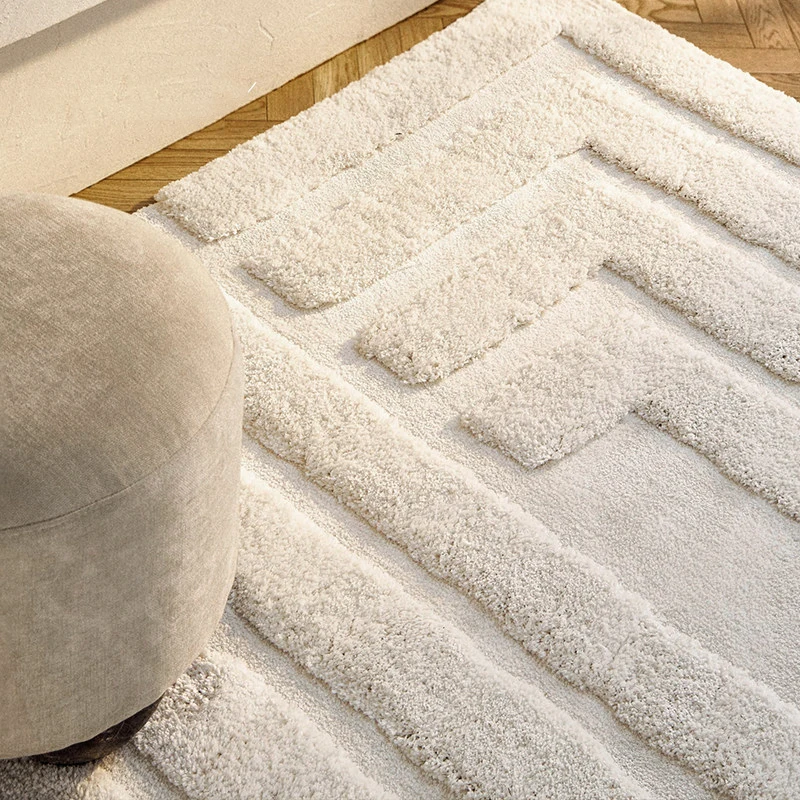 Modern Light Luxury Soft Carpet Living Room Plush Home Area Rug Bedside Child Room Carpet Fluffy Cloakroom Floor Area Rug Mat