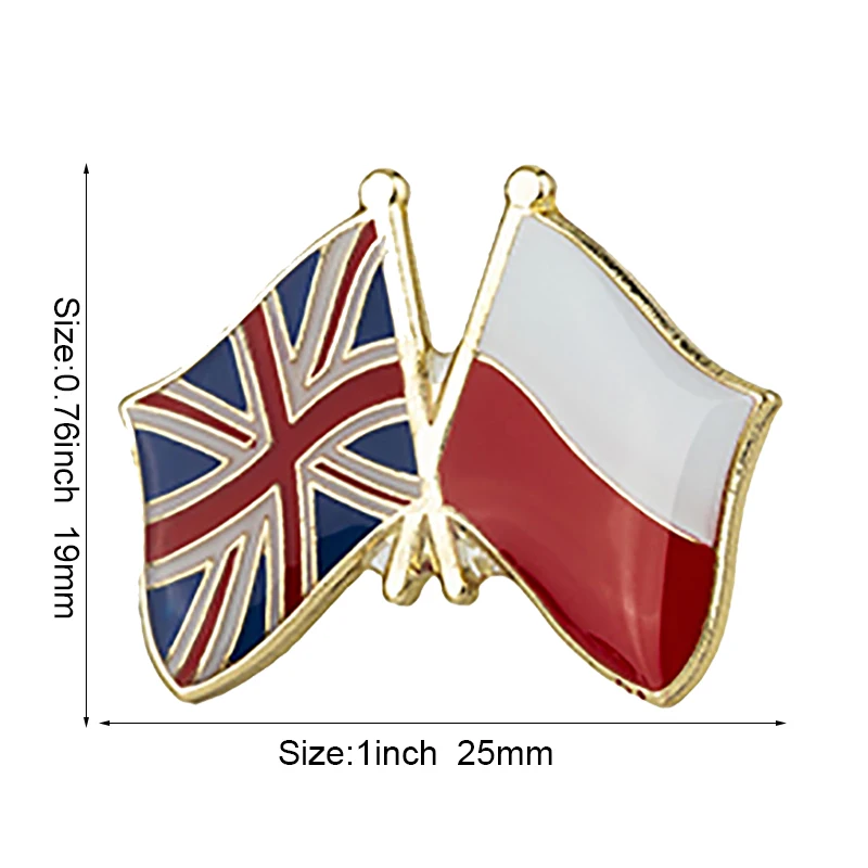 Demark & Nato Friendship Flag Metal Lapel Pin Flag Pin Badge - view 6