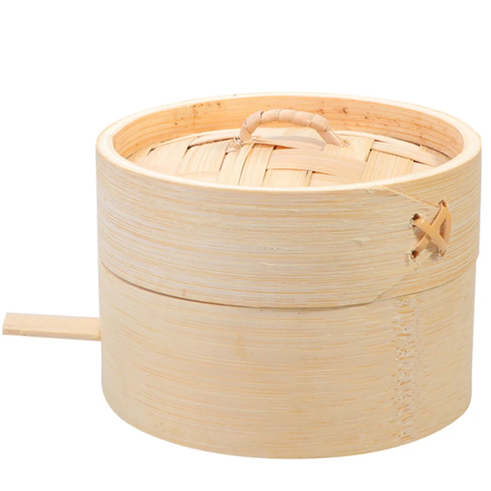 

Round Steamed Rack Chinese Steamer Pot Cooking Asian for Dessert Wooden Basket Vegetable