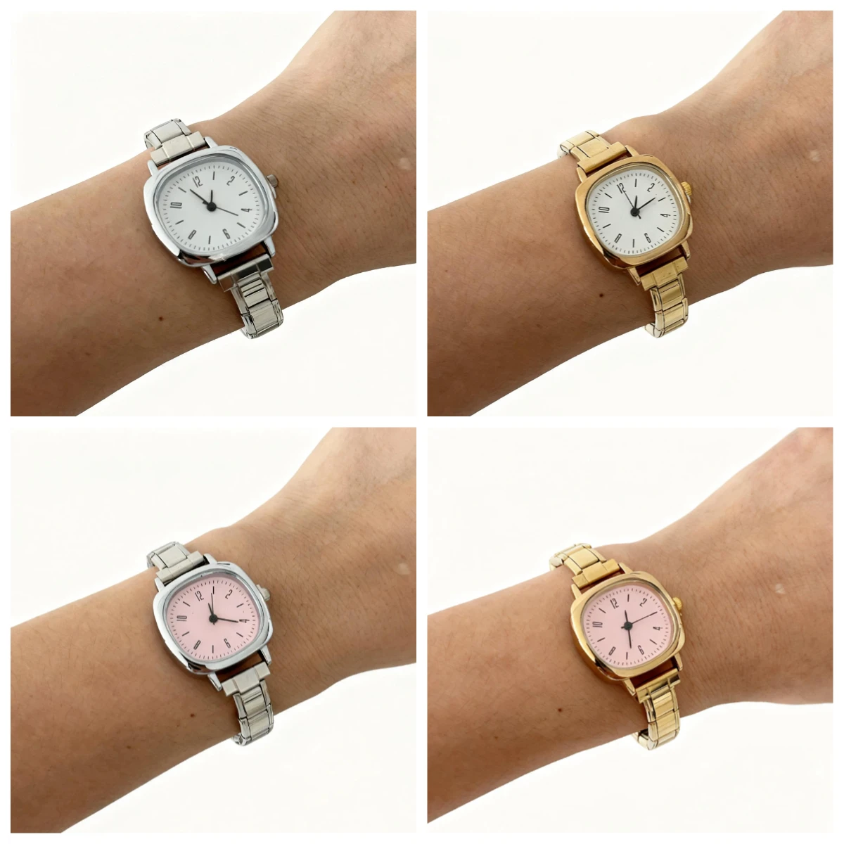 INS Minimalist Square Ladies Watch Roman Numeral Dial Removable Module Steel Strap Casual Daily Waterproof WomenQuartzWristwatch