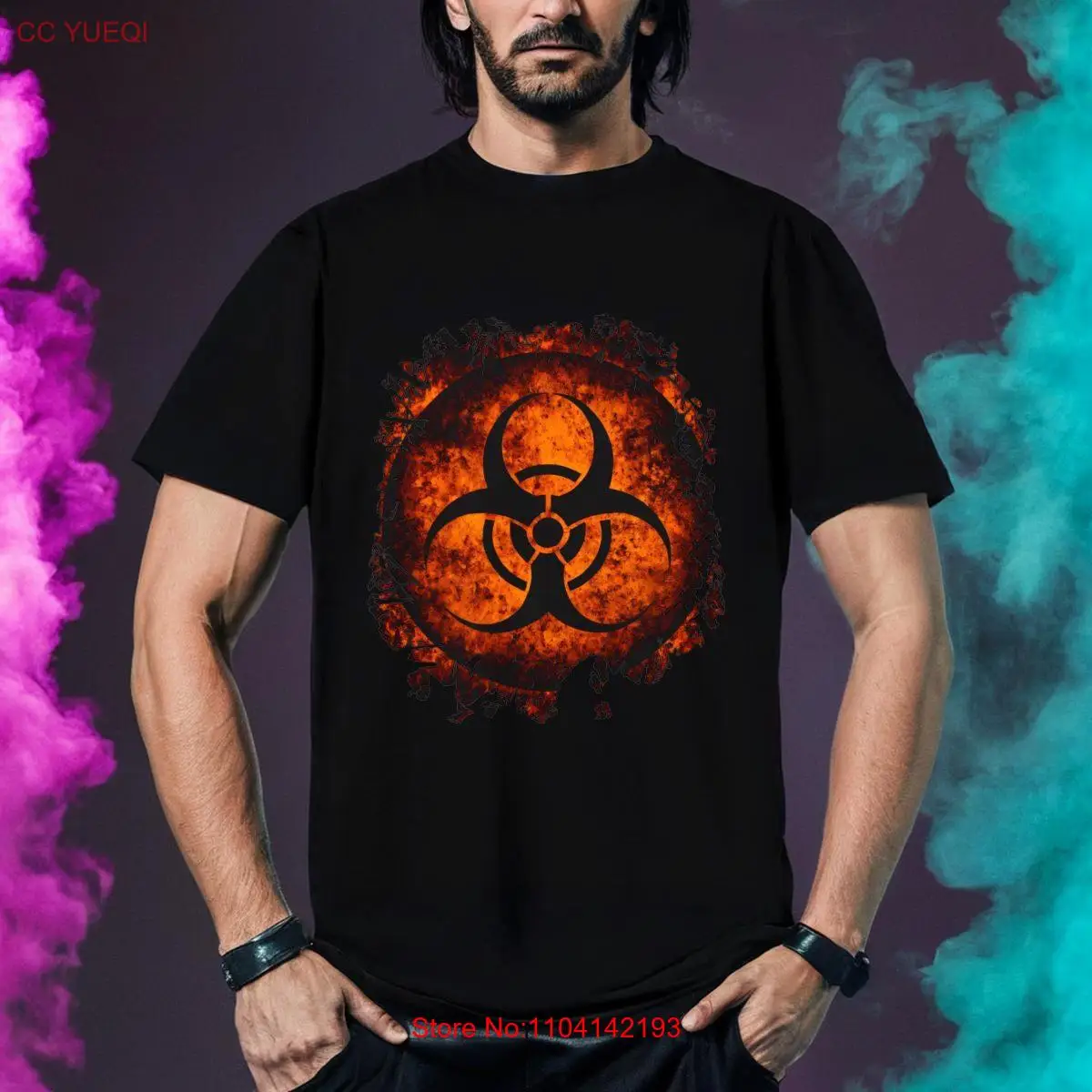 Biohazard T Shirt Corrosive Bio Hazard Apocalypse Apocalyptic Dark Fantasy End days Grunge Street Toxic Rust