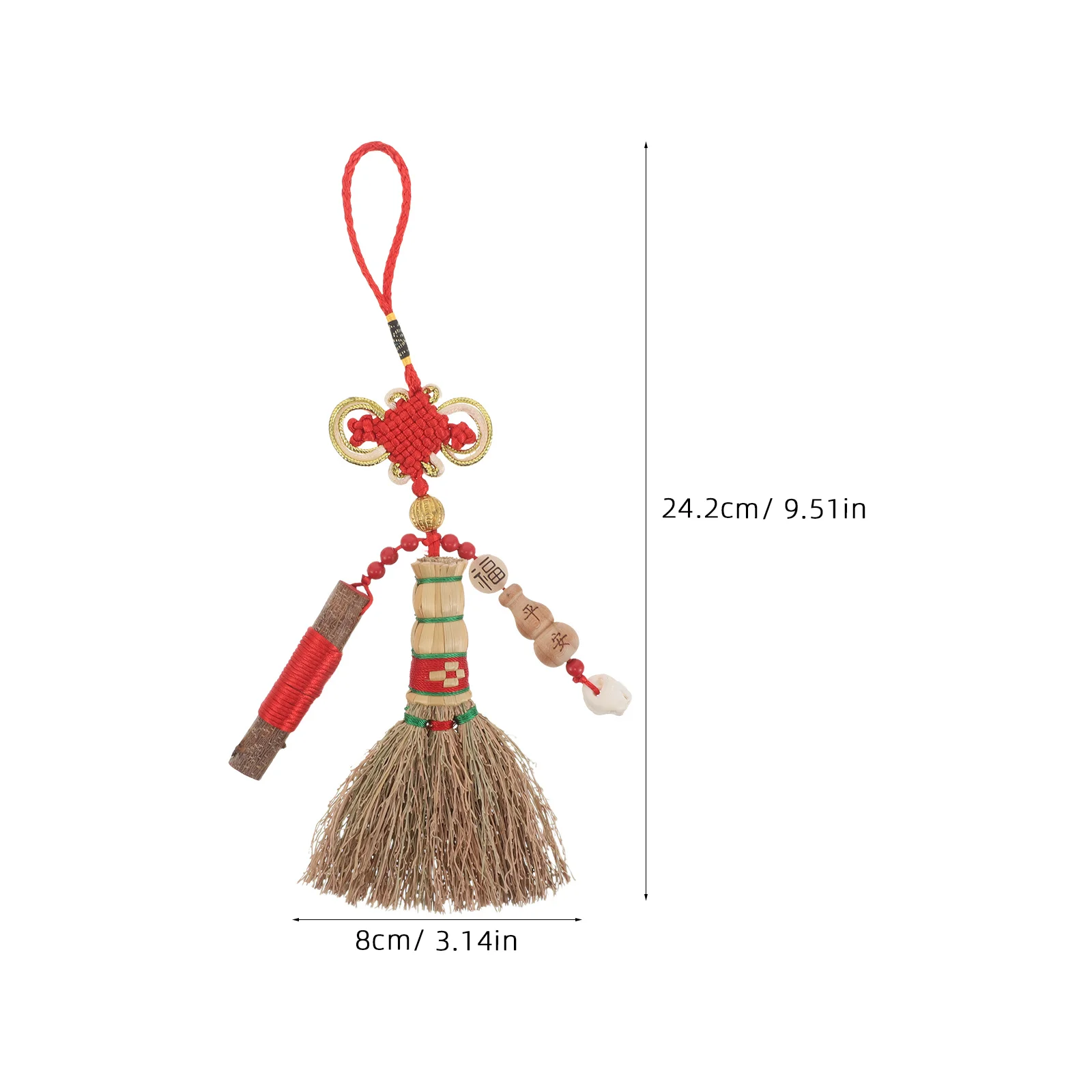 سرير مكنسة صغيرة قلادة لينة الخشن السرير مكنسة الطفل سحر الحضانة فنغ شوي حماية الطفل محظوظ الصينية عقدة تميمة #4