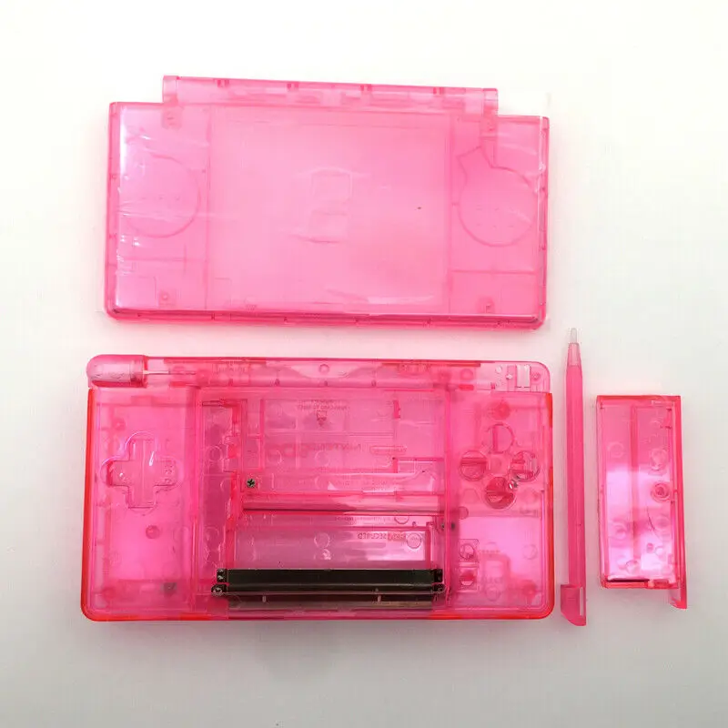 Nieuwe NDSL helder roze volledige behuizing Shell Case Cover Kits voor Nintendo DS Lite NDSL Shell