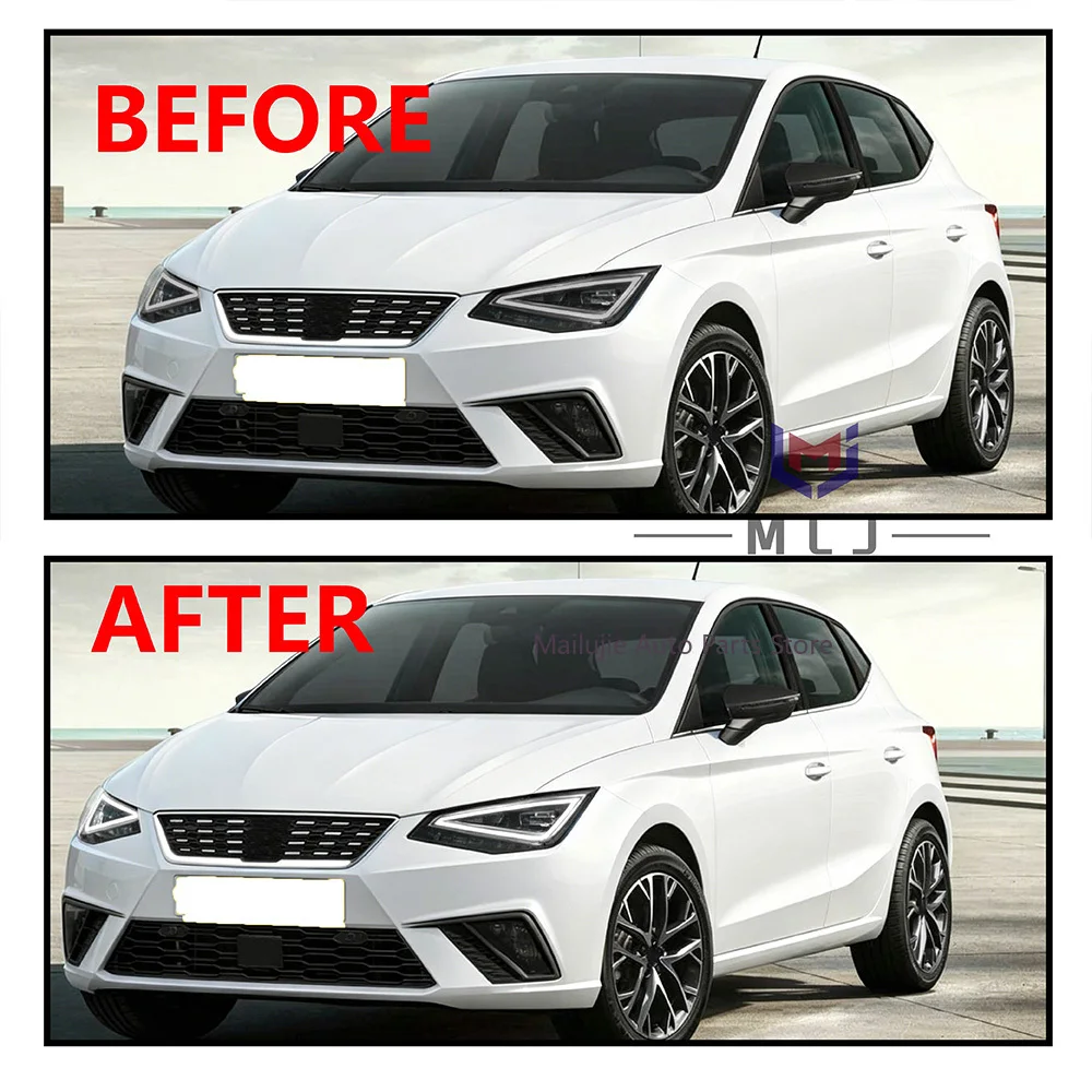 B102248-B B102247-B White Angel Eyes DRL Turn Signal LED Board For VW Seat Ibiza 2018-2021 Headlight Daytime Running Light Parts