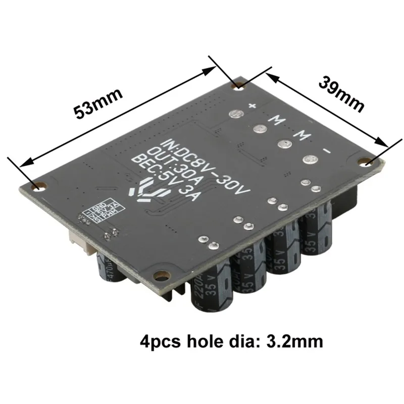B78B-No Brake, 3S-6S For DIY RC Car/Boat/UAV ESC, Brushed Bidirectional ESC, Boat HC240A 30A