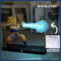 In Stock NikolaToy Dragon Ball Kakarotto Son Goku Kamehameha Wave Magnetic Light Lamp Model Ornament Anime Peripheral Toys Gifts