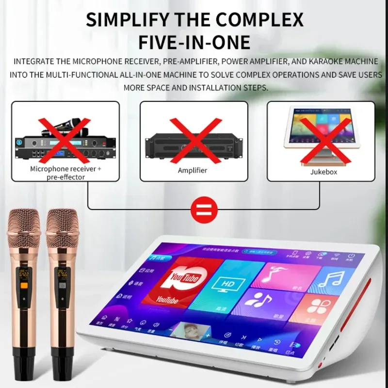 2025 Chenisok Latest 19.5 4 In1 2T Professional Portable Karaoke Player Durable Using Karaoke Machine Home Theater KTV System