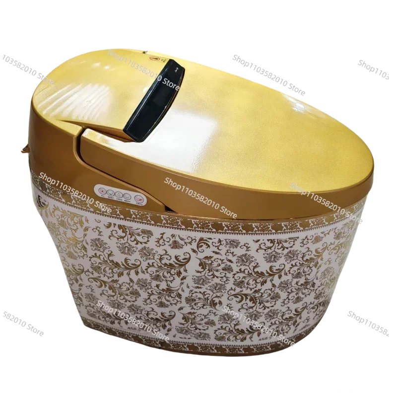 

Fully Automatic Without Water Pressure Limitation European Style Integrated Gold Smart Toilet Household Electric Toilet