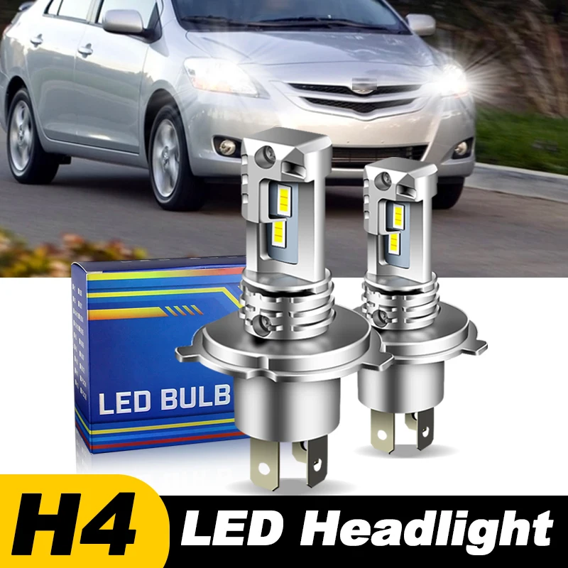 

1pc/2Pcs For Toyota Yaris 4Dr Sedan 2007-2011-2019 Car Super Bright White 12000lm H4 9003 LED Headlight Hi/Low Beam Bulbs