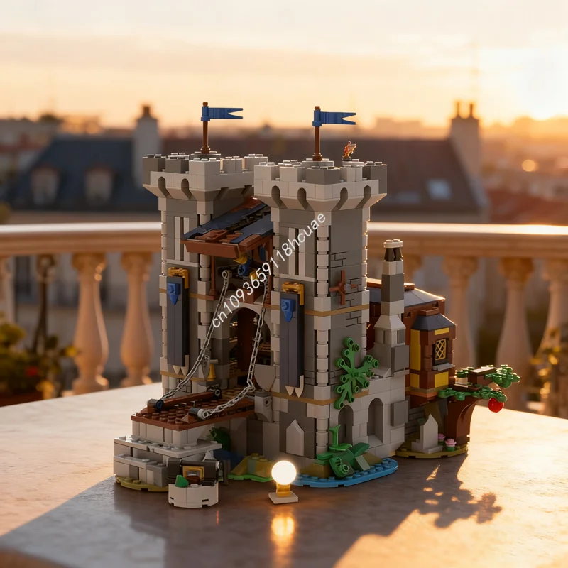 

1025 шт. MOC Black Falcon s Fort Модель Строительные блоки Рождественский подарок Строительные игрушки Сборка DIY творческая идея Кирпич День рождения