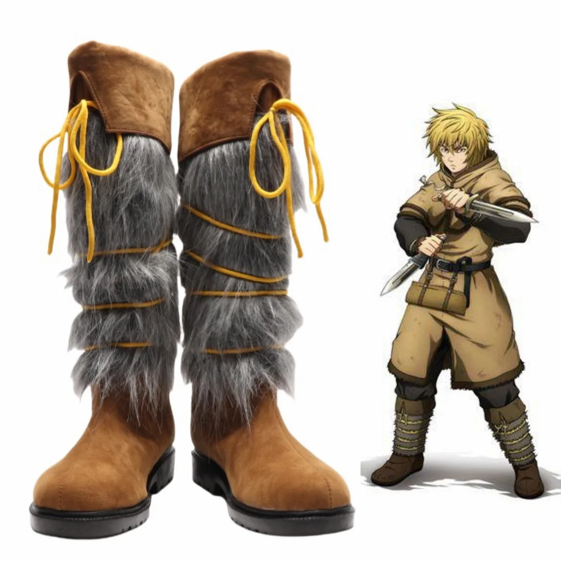 

VINLAND SAGA Thorfinn Boots Game Anime Vinland Saga Cospay Shoes