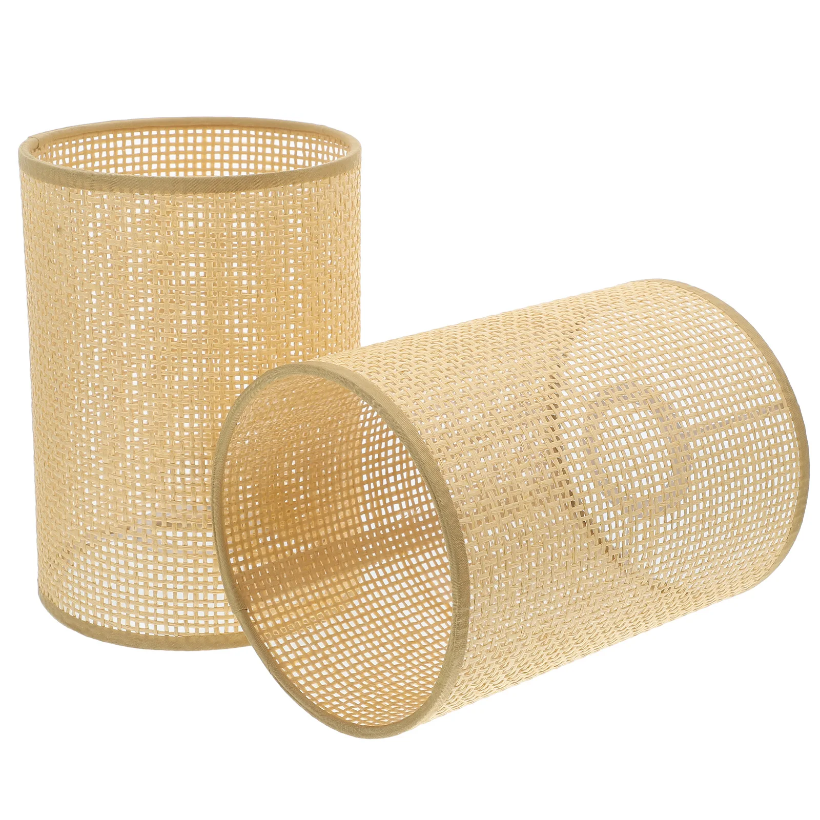 

2 Pcs Woven Lamp Shade Shades for Table Lamps Wicker Burlap Rattan Outdoor Office