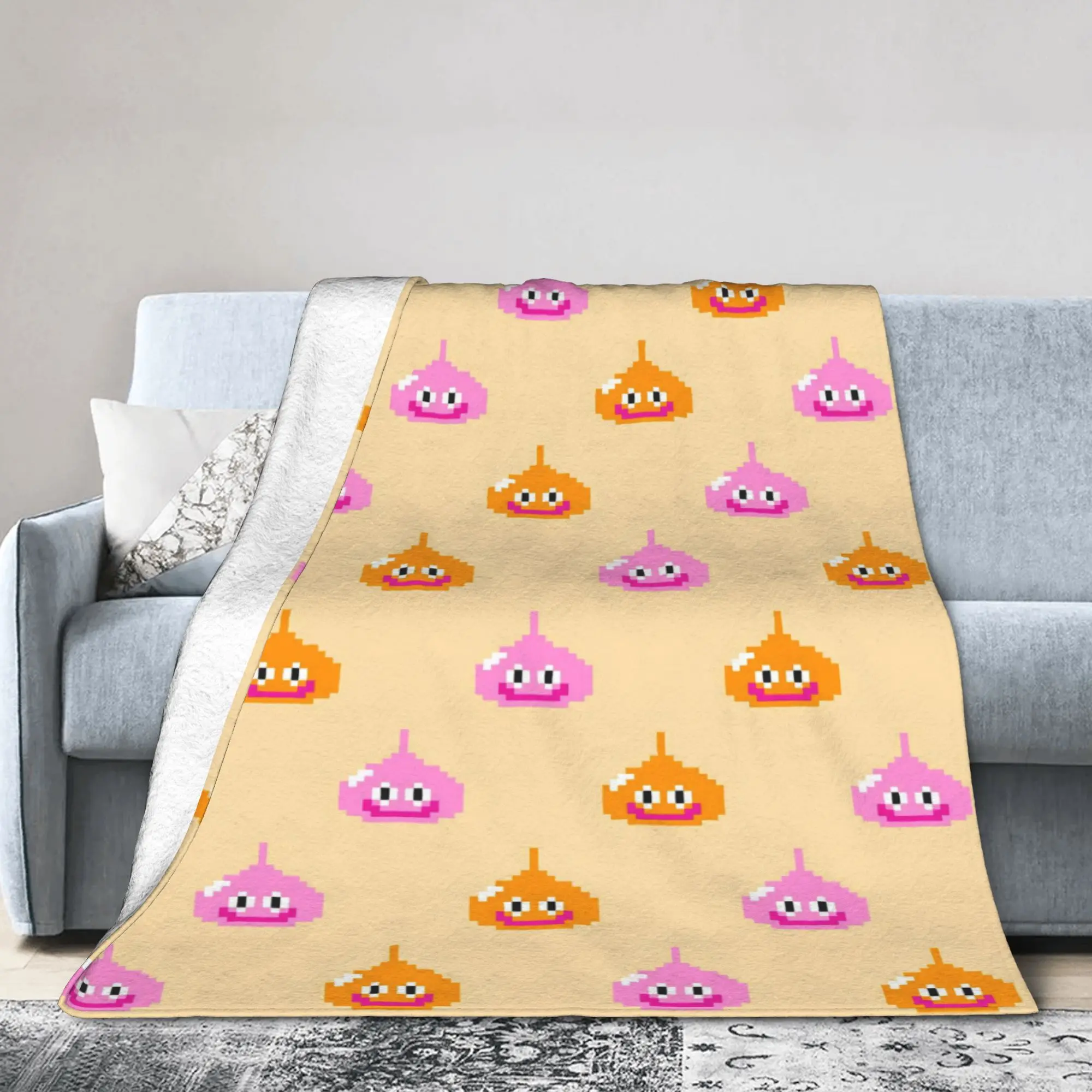 Dragons Quests Game Blanket Velvet Slime Lightweight Thin Throw Blankets for Bed Bedspread