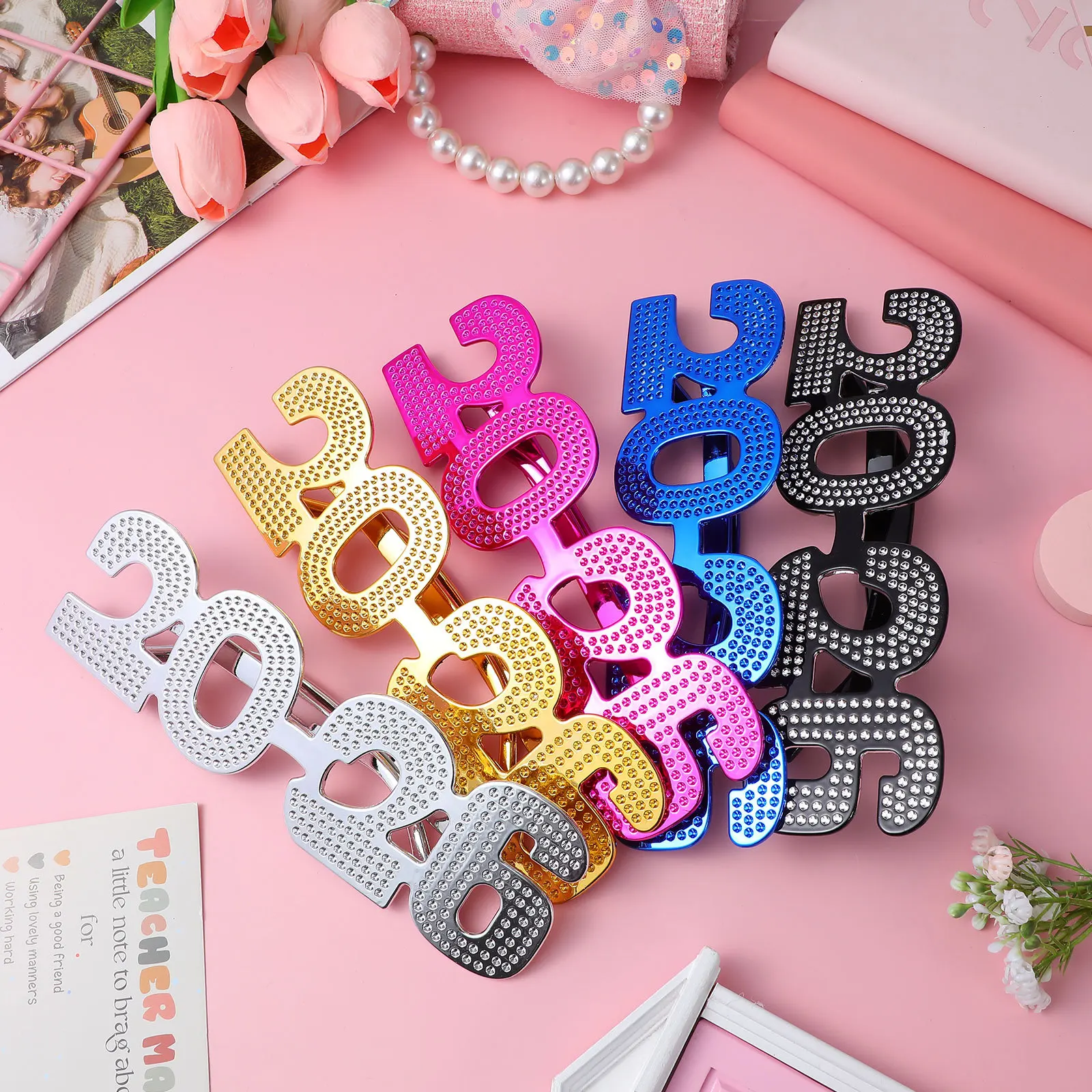 2026 Graduation Party Glasses Sparkling Number Eyeglasses New Year Eve Photo Booth Props Festive Accessories