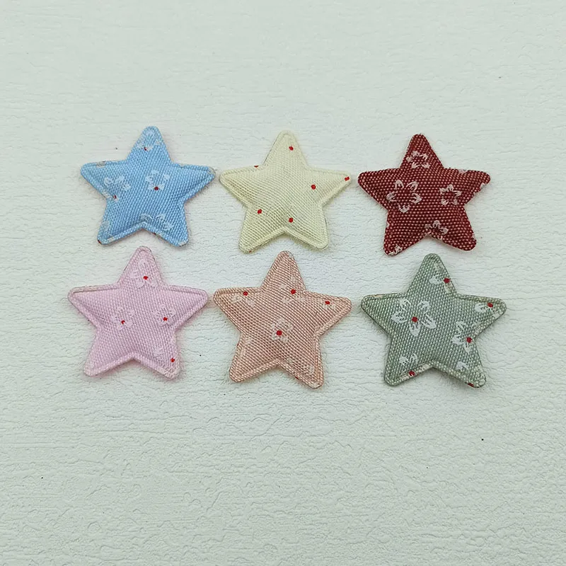 60 Stück, 3,3 cm, niedliche Applikationen mit Blumen- und Sternmotiven, zum Aufnähen, für Kinder-Haarreifen, Haarspangen, Accessoires, Hüte und zur Dekoration. – Detail 7