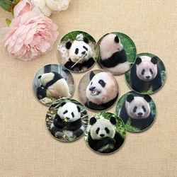 32/44/58mm lindo broche de pandas gigantes alfileres Cosplay Nuannuan/xiangxiang/fubao insignia broches bolsa accesorios joyería regalos