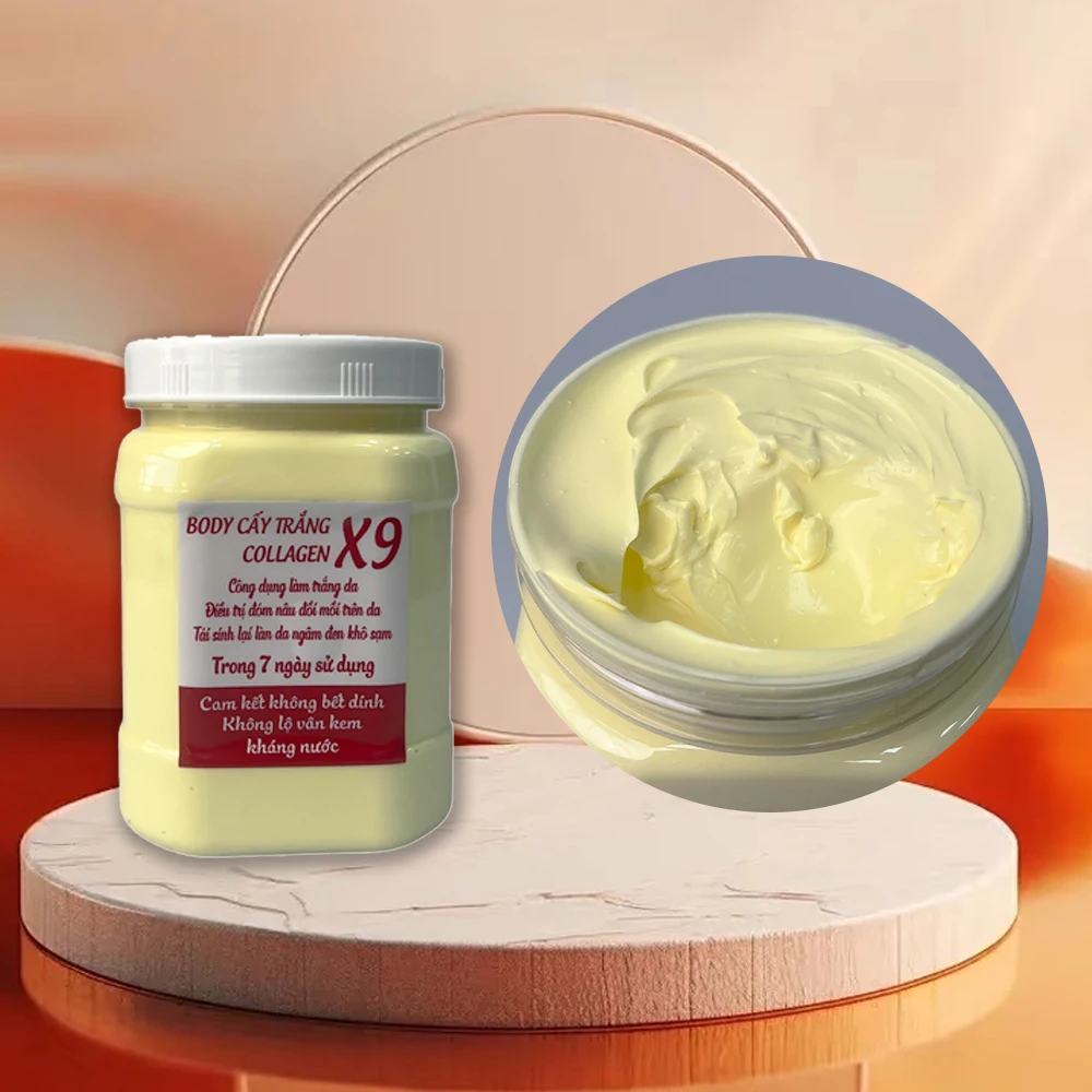 1000ml X9 Body Cấy Trắng Colagen Hộp Kem Trắng Bật Tone Ko Lộ Vân Ko Bết Rít Dụng Cụ Chăm Sóc Cơ Thể Ko Thể Thi Luxurious Scrub