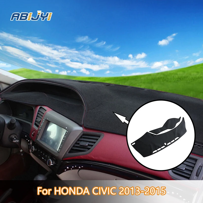 

Car Dashboard Cover Mat Sun Shade Pad Instrument Panel Carpets Protector Accessories For HONDA CIVIC 2013-2015