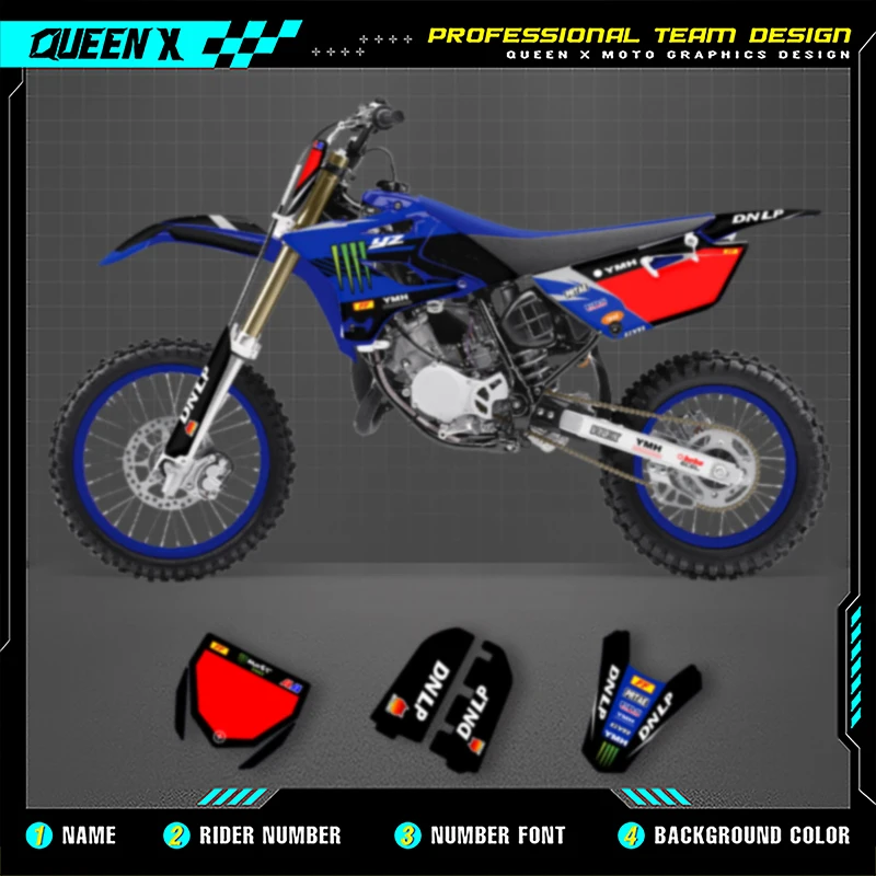 

Queen X MOTOR Cusotm Team For YAMAHA YZ85 2015 2016 2017 2018 2019 2020 2021 010 Motorcycle Graphics Decal Stickers Kits