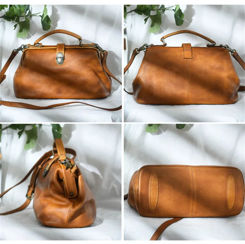 PNDME borsa da donna in vera pelle di lusso di alta qualità moda naturale vera pelle bovina borsa a tracolla di grande capacità