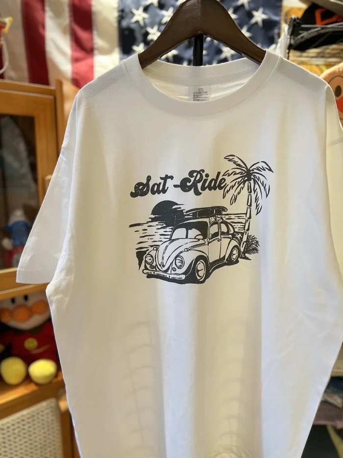 Retro American Bla Car Loose Casual Pure Cotton of Sve T-irt ex Couple Sle Cotton Tee Summer Commute round Ne