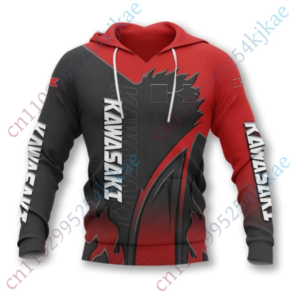 

Kawasaki Zip Hoodie Long sleeve Streetwear Casual Hoodies For Men Clothing Harajuku Hooded sweatshirt Unisex Pullover Sport Top