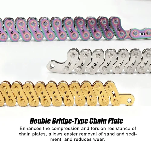 Imagen 2 del producto TANKE-cadenas de bicicleta de marcha única, cadena de bicicleta de montaña de 1 velocidad, 100L, accesorios de ciclismo de marcha única, corriente BMX