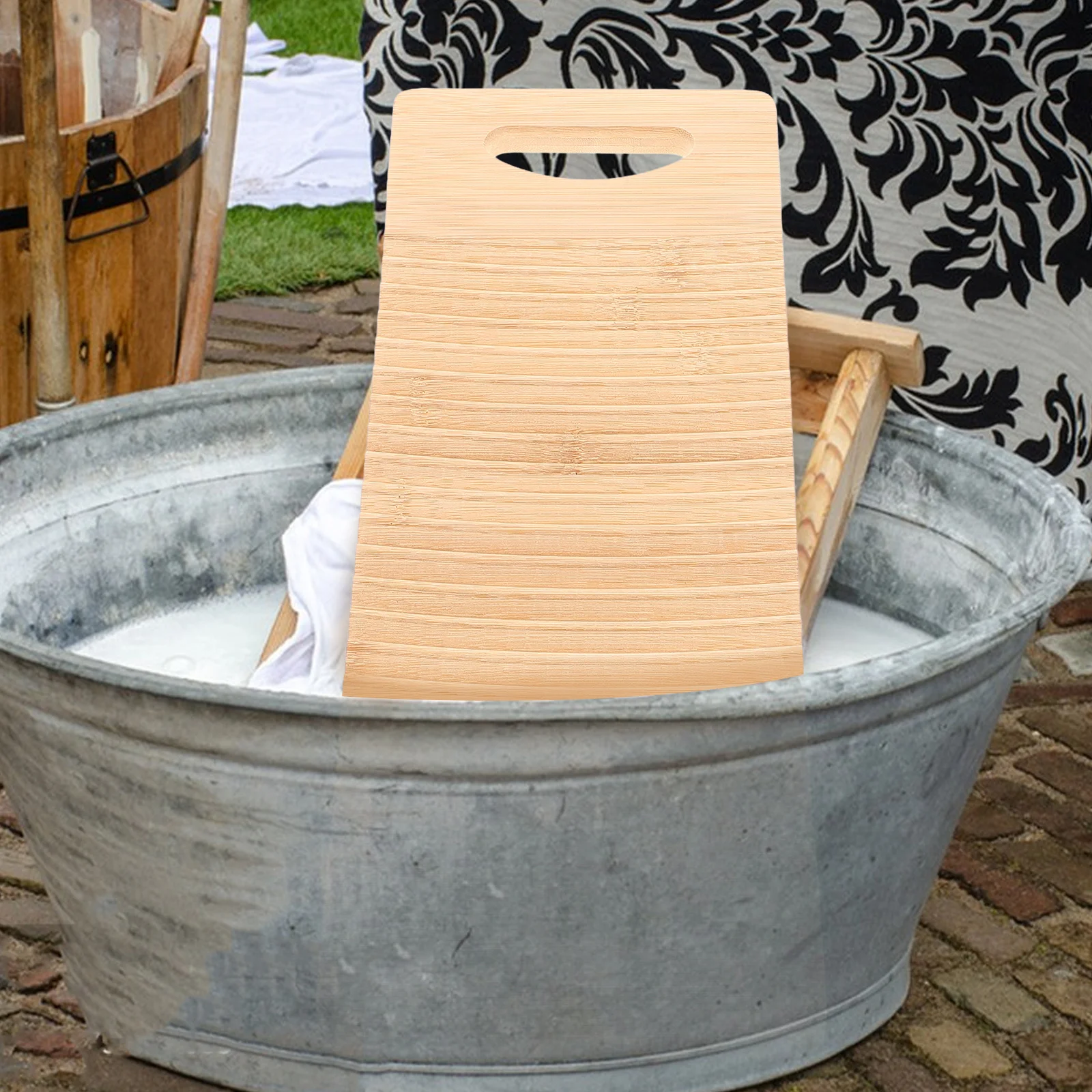 Klein wasbord voor kinderen Mini houten wasbord Kindvriendelijk wasgoed Schrobgereedschap Draagbare handwas Kleding Schoenen